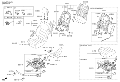 2020 Kia Sorento Track Assembly-LH Diagram for 88500C6500