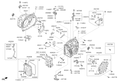 2019 Kia Sorento Case-Transmission Diagram for 452413F850