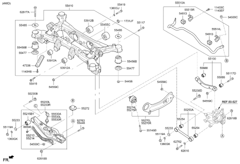 2019 Kia Sorento Bush-Rear Trailing Arm Diagram for 55274C5000