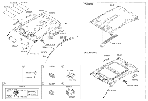 2016 Kia Cadenza Curtain Air Bag Module, Right Diagram for 850203R000