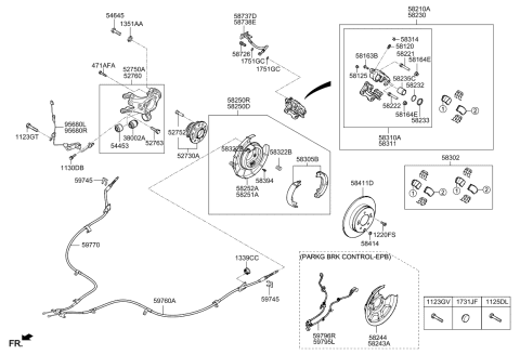 2014 Kia Cadenza Bolt-Guide Rod Diagram for 581631G000