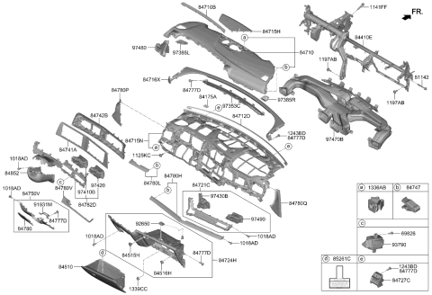 2024 Kia Sportage CRASH PAD ASSY-MAIN Diagram for 84710DW000WK