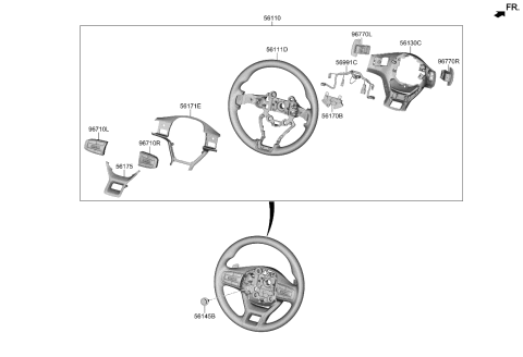 2023 Kia Sportage WHEEL ASSY-STEERING Diagram for 56100P1AD0HB2