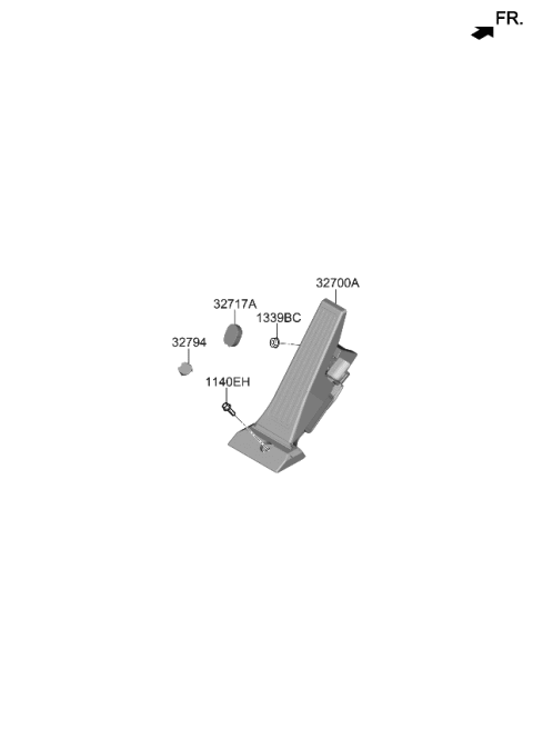 2023 Kia Sportage Pedal Assembly-ACCELERAT Diagram for 32700R5120