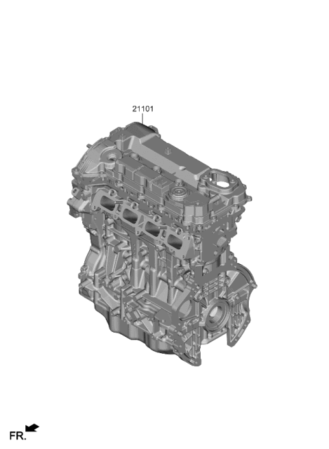 2024 Kia Sportage ENGINE ASSY-SUB Diagram for 12HS12SK00