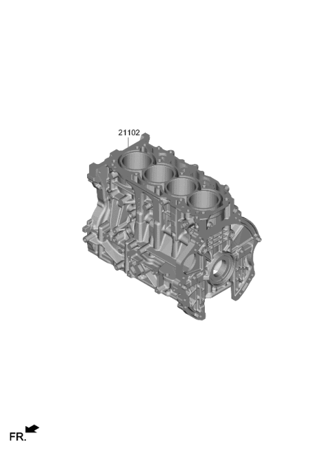 2023 Kia Sportage ENGINE ASSY-SHORT Diagram for 09HB22SK01