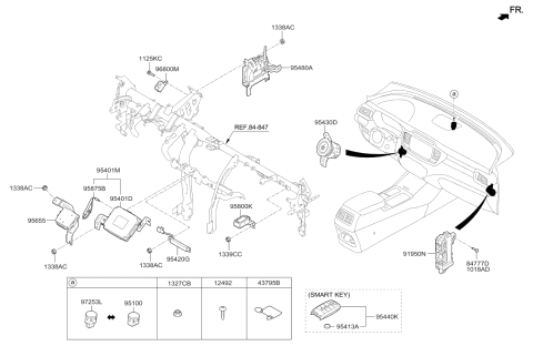 2018 Kia Sorento Unit Assembly-Bcm & Receiver Diagram for 95400C6020
