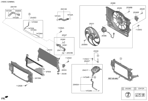 2024 Kia Seltos Hose & Clamp Assembly Diagram for 25450F2460