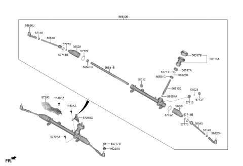 2024 Kia Seltos PINION Assembly-Steering Diagram for 56512K0000