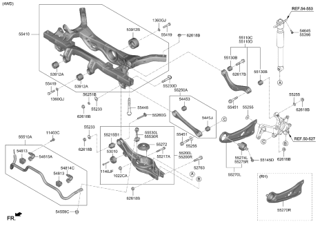 2024 Kia Seltos Arm Assembly-Rr Trailing Diagram for 55271Q5500
