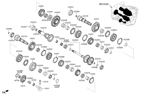 2022 Kia Seltos Transaxle Gear-Manual Diagram 1