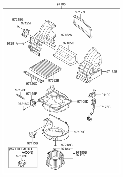 2011 Kia Forte Koup Heater System-Heater & Evaporator Diagram 3