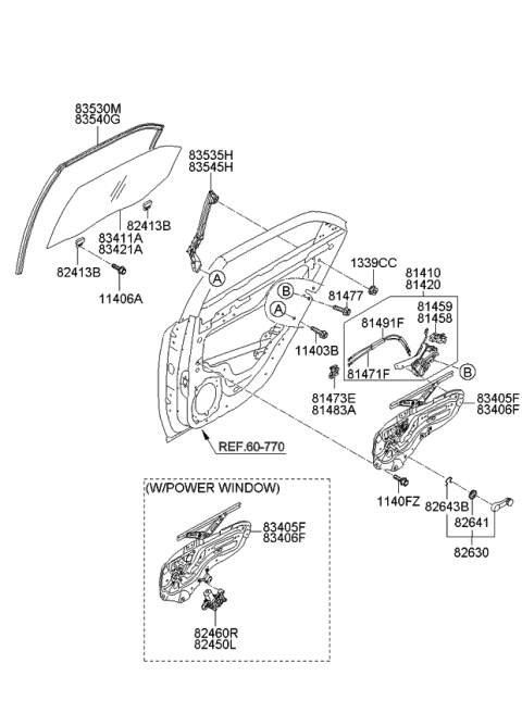 2010 Kia Forte Koup Cable Assembly-Rear Door Inside Diagram for 814711M000