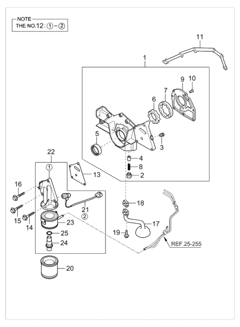 2004 Kia Sorento Rotor-Oil Pump Inner Diagram for 2611235500