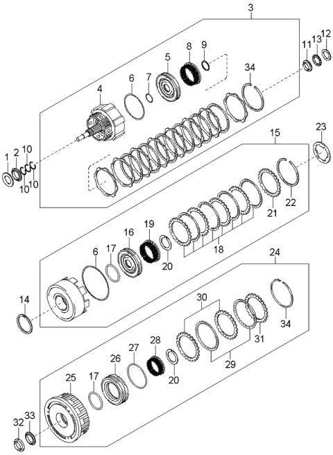 2006 Kia Sorento Bearing-THRNEEDLE Roller Diagram for 45604H1070