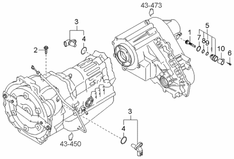 2005 Kia Sorento Gear Sub Assembly-SPEEDOMETER Diagram for 455604A500