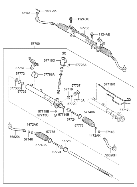 2009 Kia Sorento Bush-Rubber Diagram for 577351U000