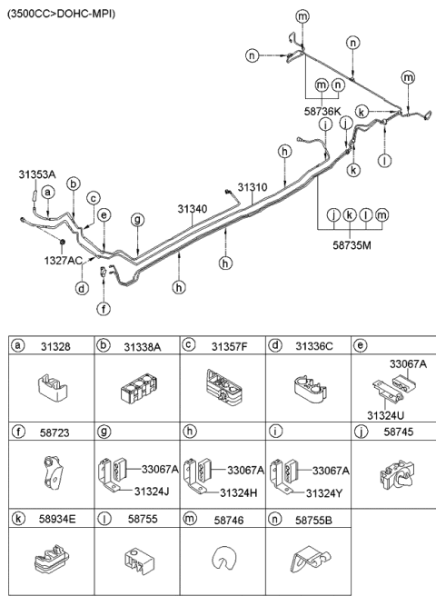 2011 Kia Sorento Fuel System - Diagram 3