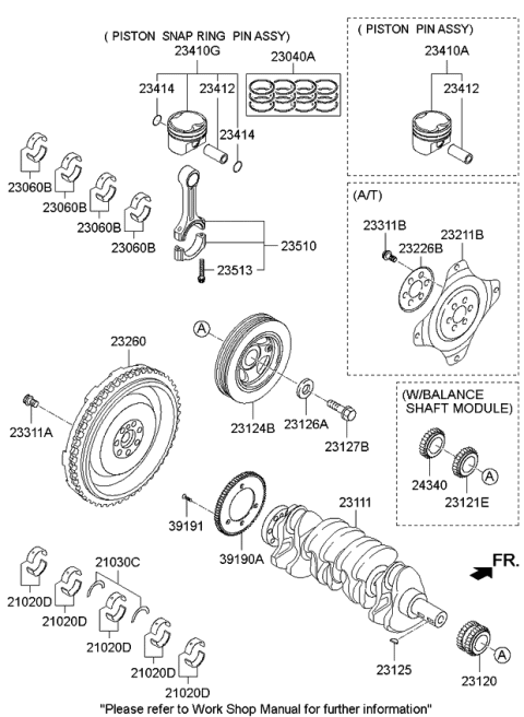 2009 Kia Sorento Ring Set-Piston Diagram for 230402G951
