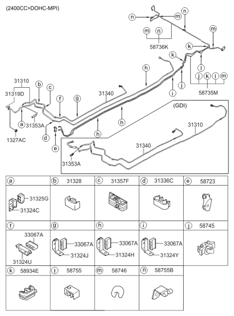 2009 Kia Sorento Fuel System Diagram 2