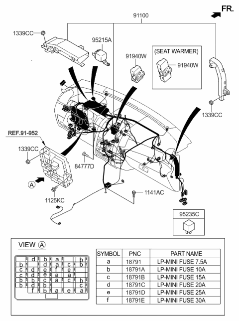 2009 Kia Sorento Box Assembly-Icm Relay Diagram for 919402P220