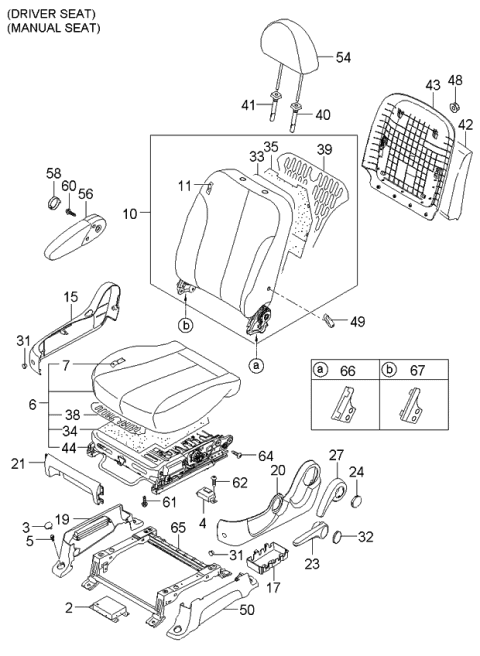 2006 Kia Sedona ADJUSTER Assembly-Front Diagram for 885004D210