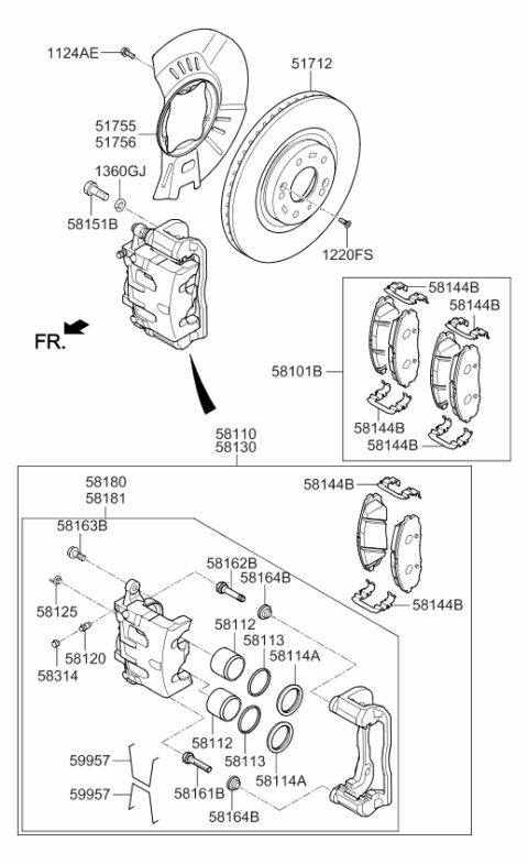 2016 Kia Sedona Boot-Piston Diagram for 581144H000
