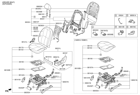 2017 Kia Sedona Cushion Assembly-Front Seat Diagram for 88100A9690DLB