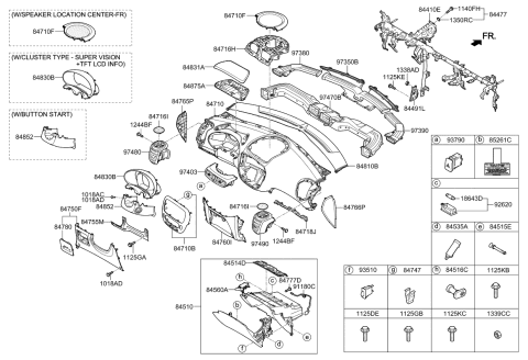 2015 Kia Soul Duct Assembly-Side Air VENTILATOR Diagram for 97480B2100BNF