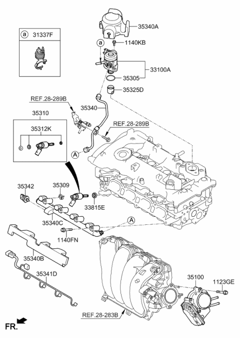 2015 Kia Soul Foam-Pump Diagram for 353462E000