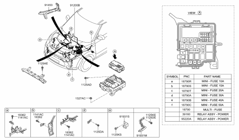2016 Kia Soul Wiring Assembly-Front Diagram for 91415B2150