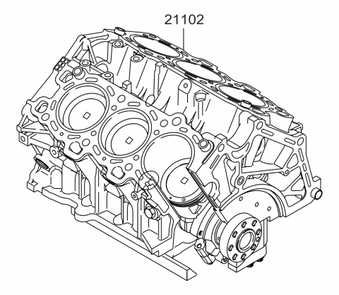 211023EA20 Genuine Kia Engine Assembly-Short