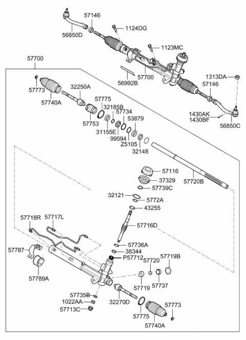 2008 Kia Rondo Tube Assembly-Feed Diagram for 577171D500