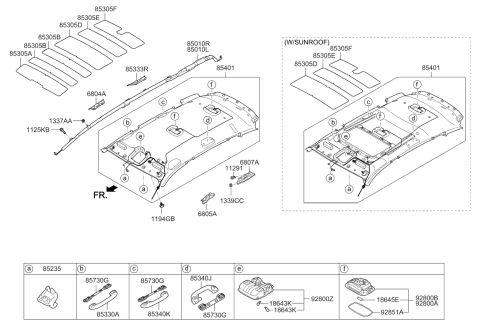 2011 Kia Rondo Handle Assembly-Roof Assist Diagram for 853911D000RU