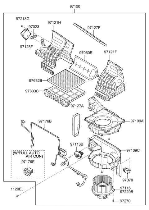 2011 Kia Rondo Wiring Assembly-Blower Diagram for 971761D100