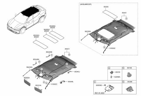 2023 Kia EV6 PLUG-TRIM MOUNTING Diagram for 857463L000OFW