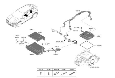 2022 Kia EV6 PAD-SOUND ABSORPTION Diagram for 364081XCA0