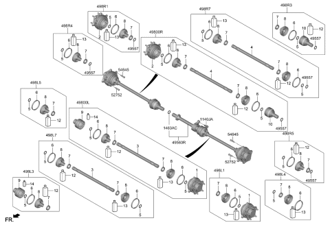 2024 Kia EV6 CLIP Diagram for 49557P2000