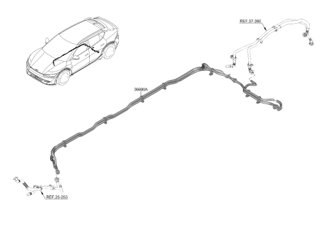 2022 Kia EV6 TUBE COMPLETE-CENTER Diagram for 366901XFA0