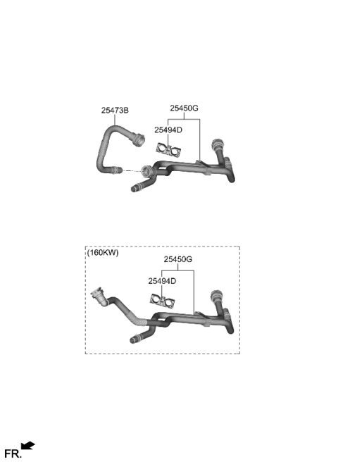 2024 Kia EV6 CLIP-TUBE MTG Diagram for 25494CV000