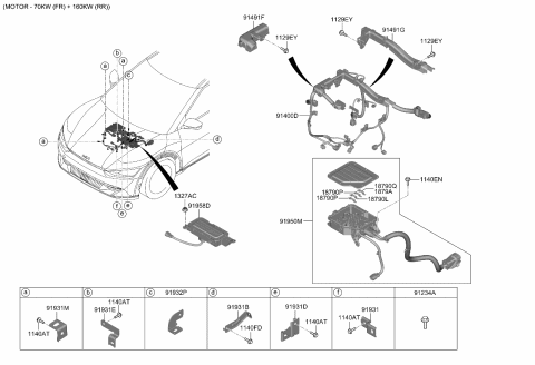 2022 Kia EV6 BRACKET-WIRING MTG Diagram for 91931CU030