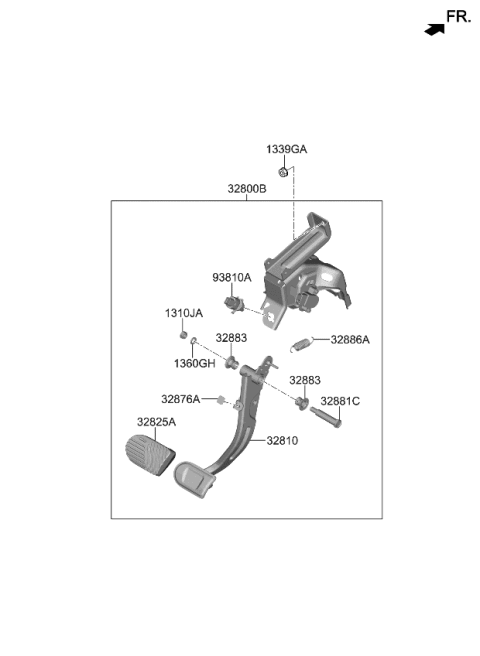 2024 Kia EV6 PAD-PEDAL Diagram for 32825GI100