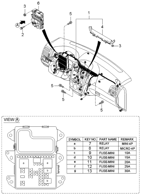 2003 Kia Spectra Wiring Assembly-Main Diagram for 911402F010