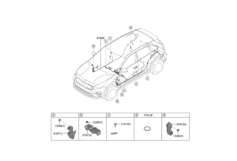 2020 Kia Niro EV Wiring Harness-Floor - Diagram 1