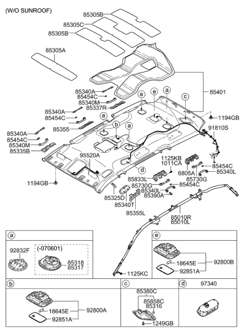 2014 Kia Sedona Bracket Assembly-Assist Handle Mounting Diagram for 854344D000