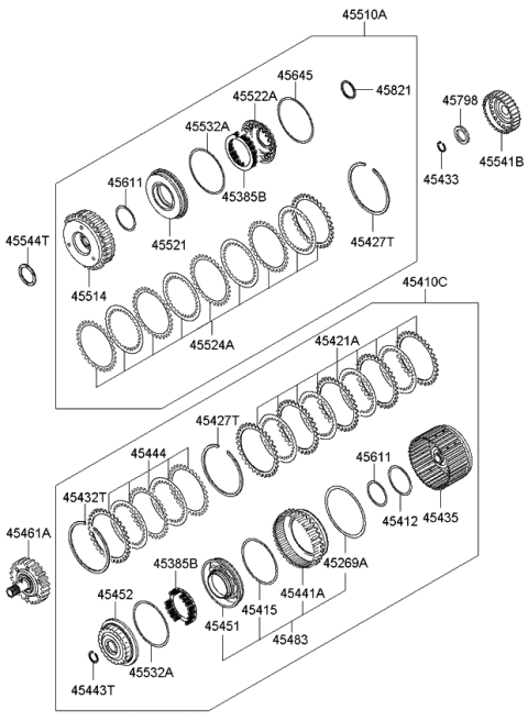 2006 Kia Sedona Ring-Snap Diagram for 454323A517