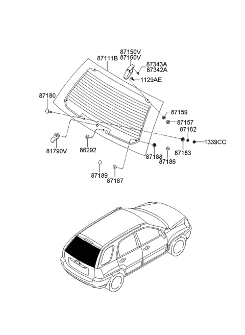 2007 Kia Sportage Pad-Rubber Diagram for 871832E000