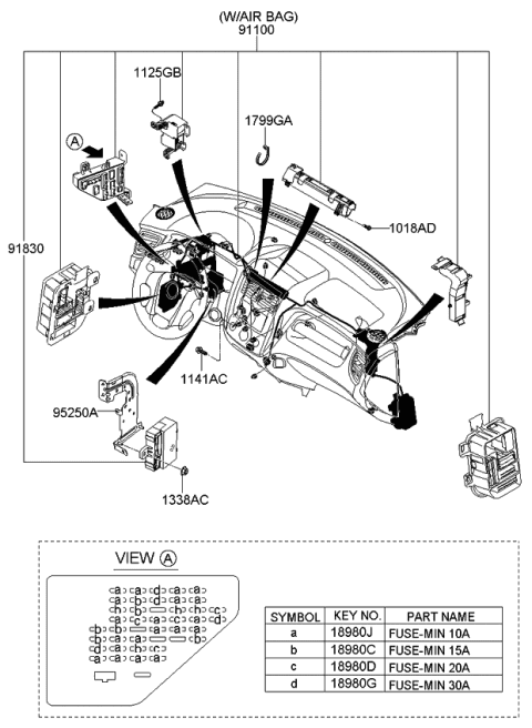 2007 Kia Sportage Wiring Assembly-Main Diagram for 911051F092