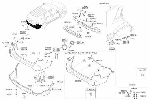 2013 Kia Sorento Wiring Assembly-Bumper EXTENTION Diagram for 918801U052