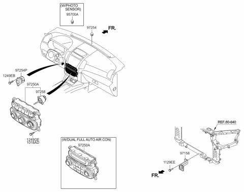 2013 Kia Sorento Heater System-Heater Control Diagram